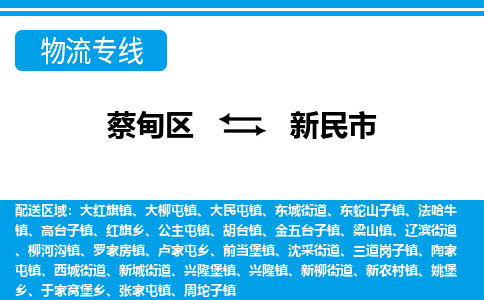 蔡甸区到新民市物流专线直达运输