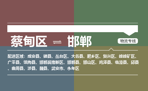 蔡甸区到邯郸邯郸冀南新区物流专线-蔡甸区到邯郸邯郸冀南新区专线