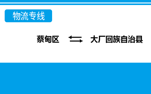 蔡甸区到大厂回族自治县物流专线直达运输