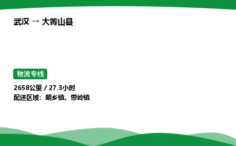 武汉至大箐山县货运公司_武汉到大箐山县物流_武汉至大箐山县物流专线