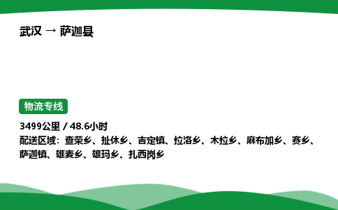 武汉至萨迦县货运公司_武汉到萨迦县物流_武汉至萨迦县物流专线