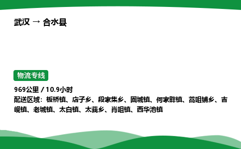 武汉至合水县货运公司_武汉到合水县物流_武汉至合水县物流专线